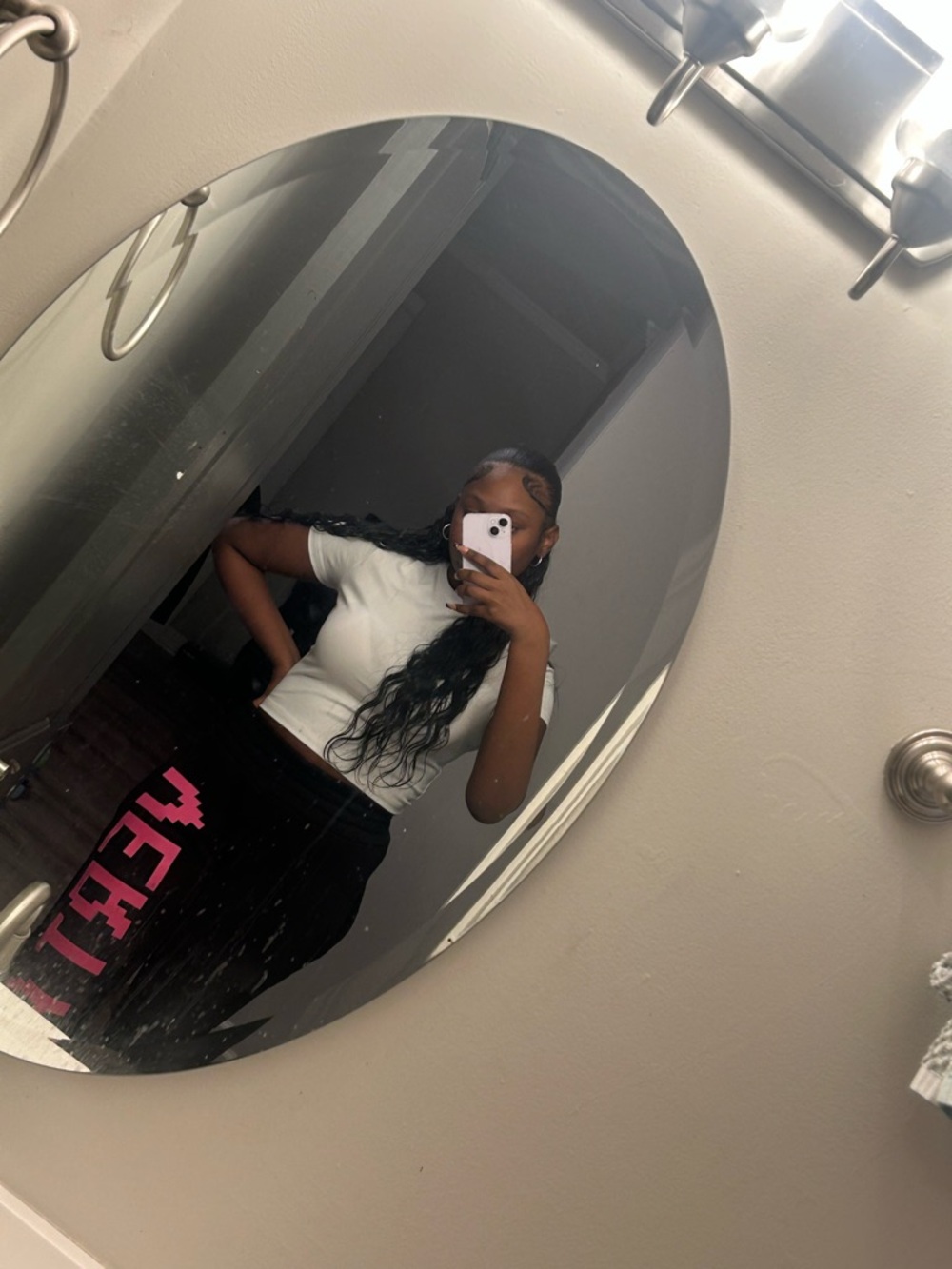 Black Sweatpants with Pink Graphic - Men's Joggers